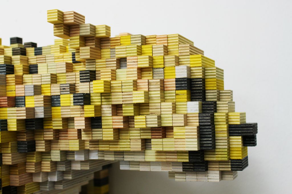 Cheetah (2015)
detail 16 x 70 x 12.5 inches. Plywood, ink, acrylic paint